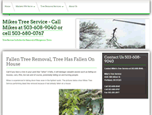 Tablet Screenshot of mikes-tree-service-portland.com